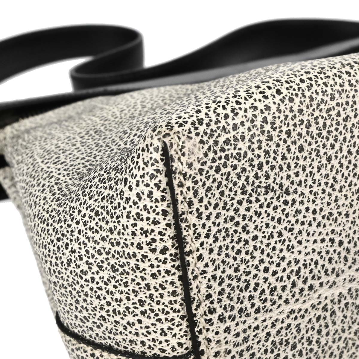 Hermes Black White Dalmatian Box Calf Yeoh Bag Handbag