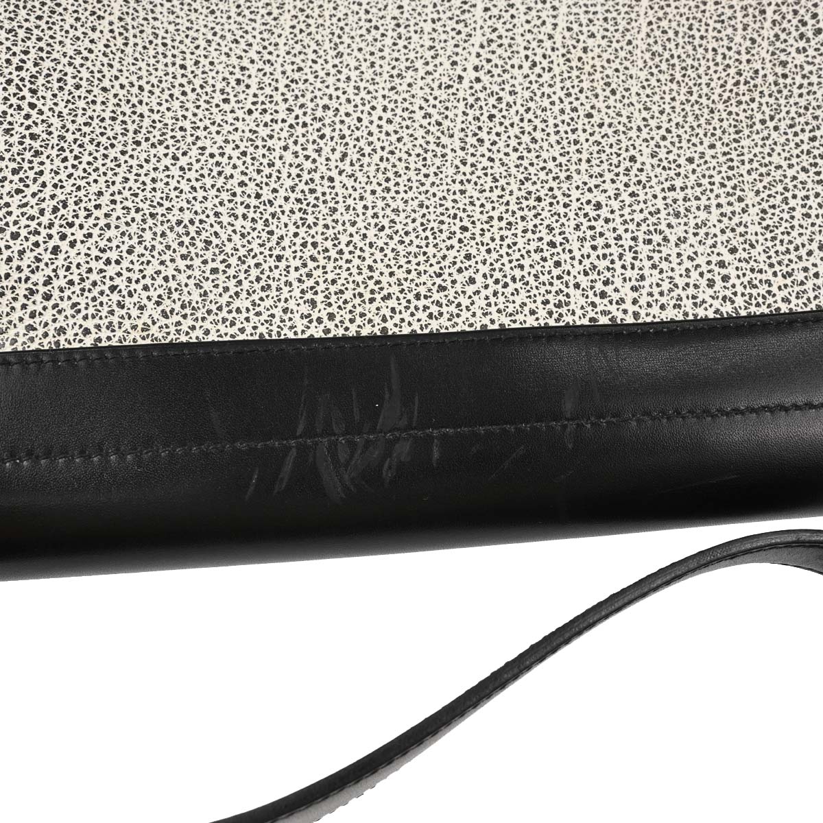 Hermes Black White Dalmatian Box Calf Yeoh Bag Handbag