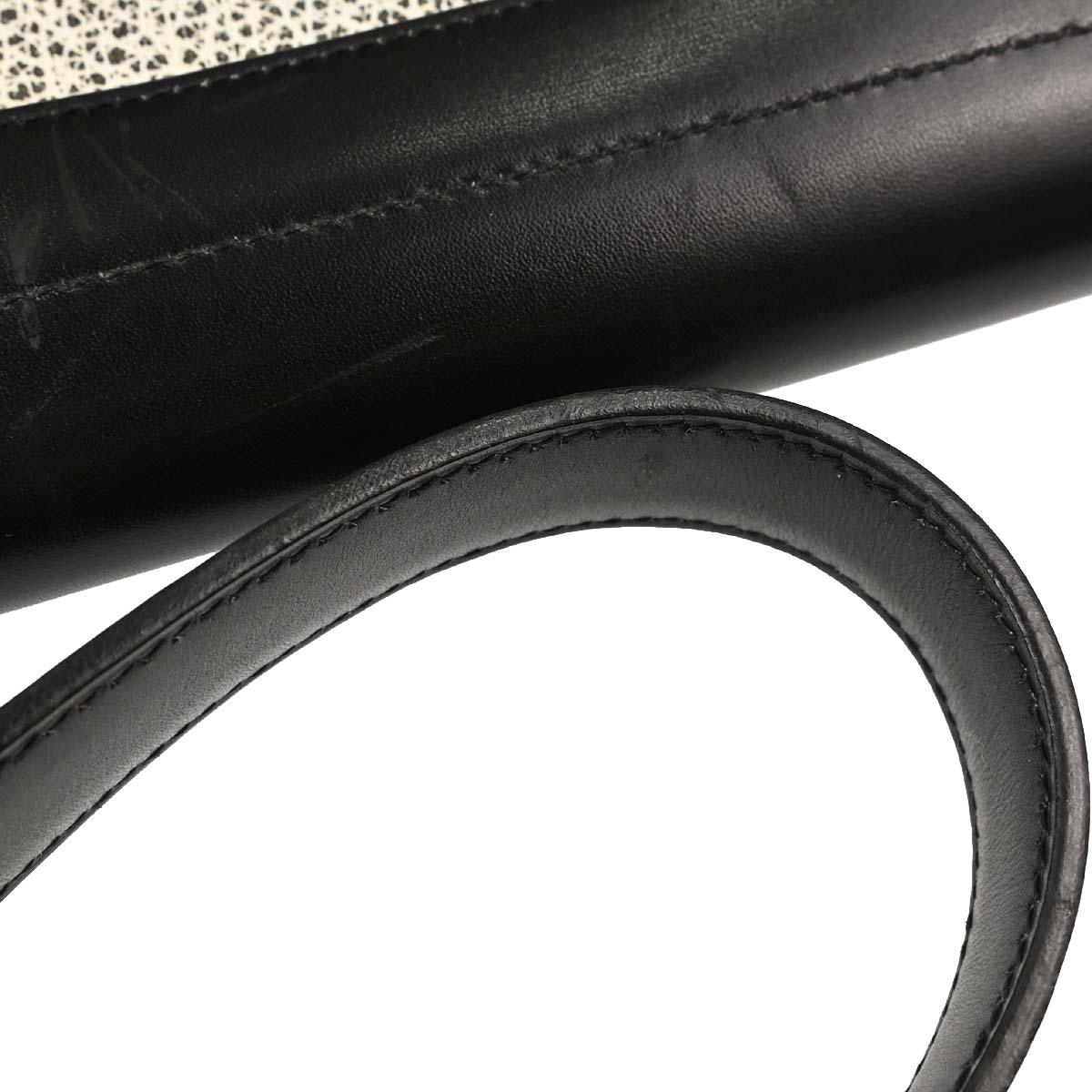 Hermes Black White Dalmatian Box Calf Yeoh Bag Handbag