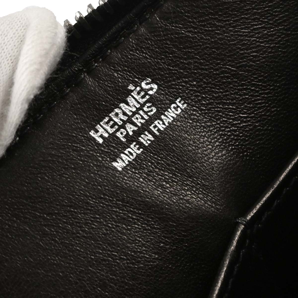 Hermes Black White Dalmatian Box Calf Yeoh Bag Handbag