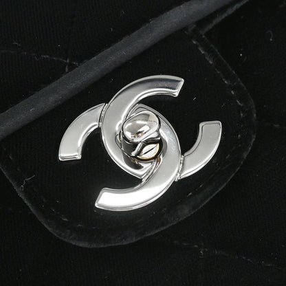 Chanel Black Velvet East West Shoulder Bag