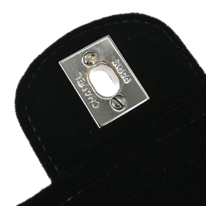 Chanel Black Velvet East West Shoulder Bag