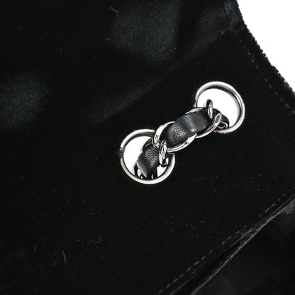 Chanel Black Velvet East West Shoulder Bag