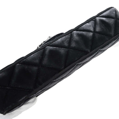 Chanel Black Velvet East West Shoulder Bag