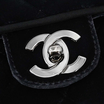 Chanel Black Velvet East West Shoulder Bag