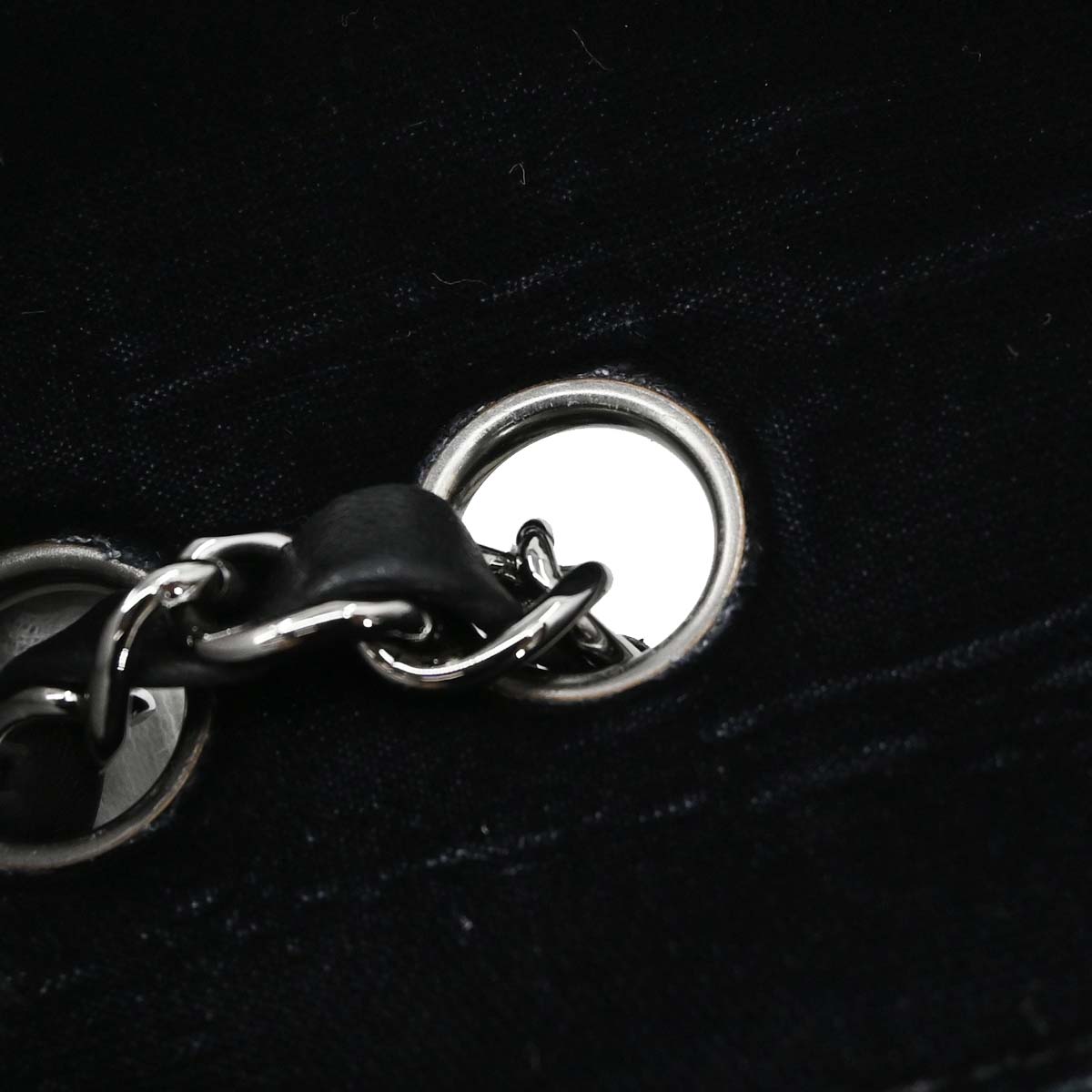 Chanel Black Velvet East West Shoulder Bag