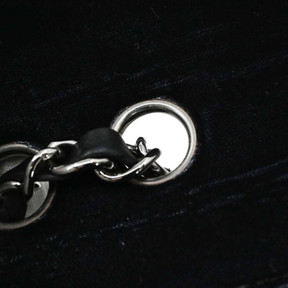 Chanel Black Velvet East West Shoulder Bag