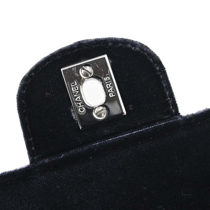 Chanel Black Velvet East West Shoulder Bag