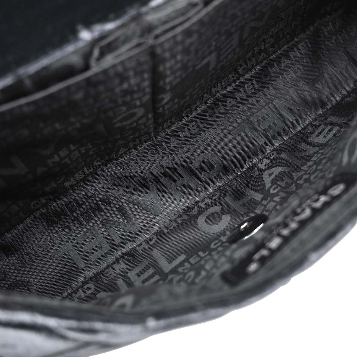 Chanel Black Velvet East West Shoulder Bag