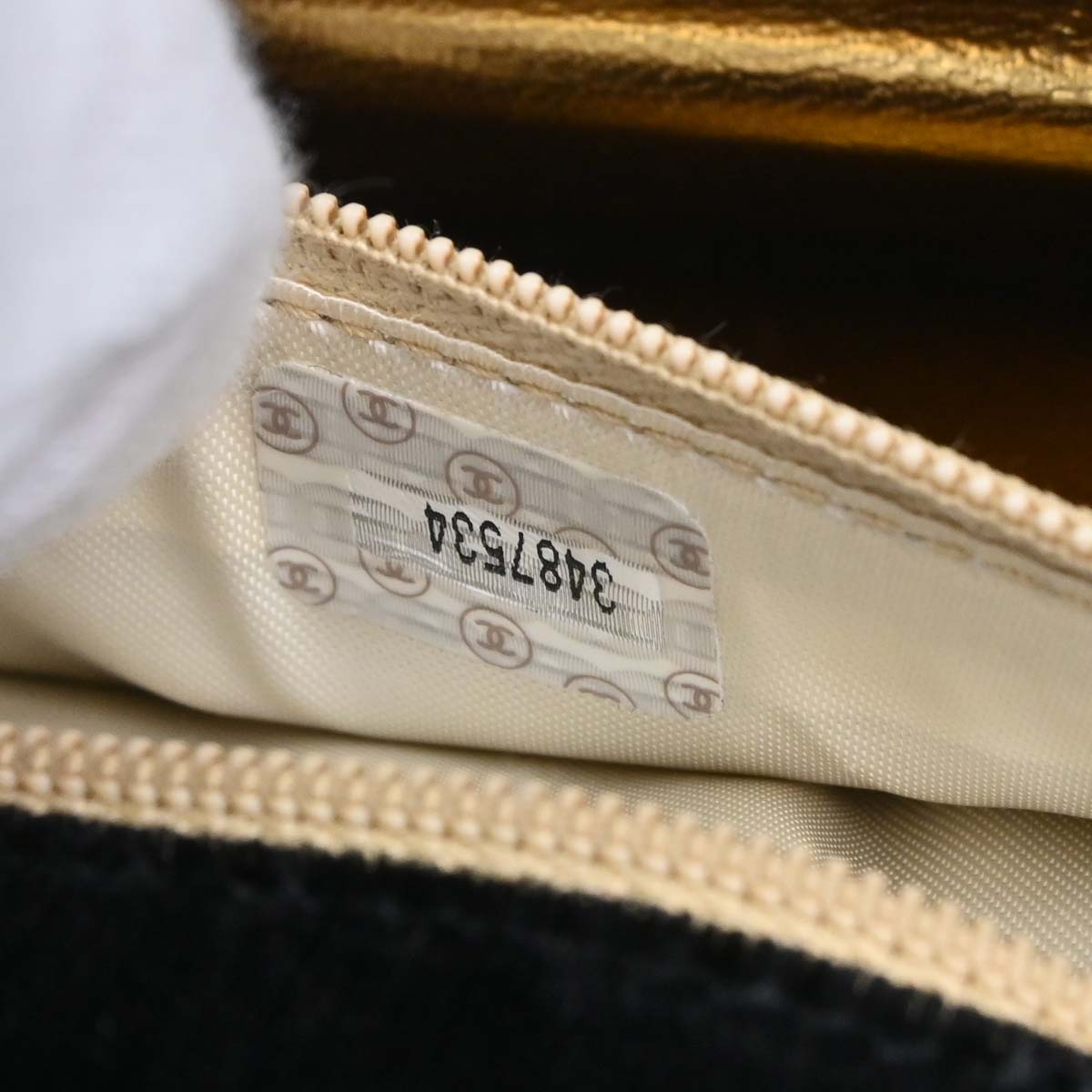 Chanel 1994-1996 Black Velvet Metal Handle Handbag
