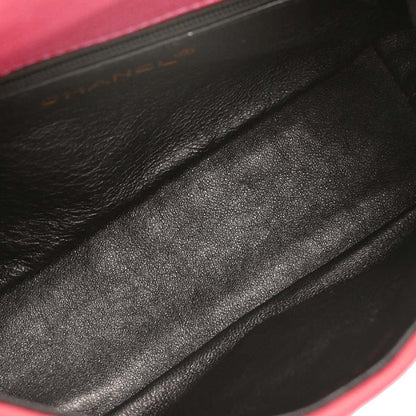 Chanel 1989-1991 Pink Lambskin Clover Logo Shoulder Bag