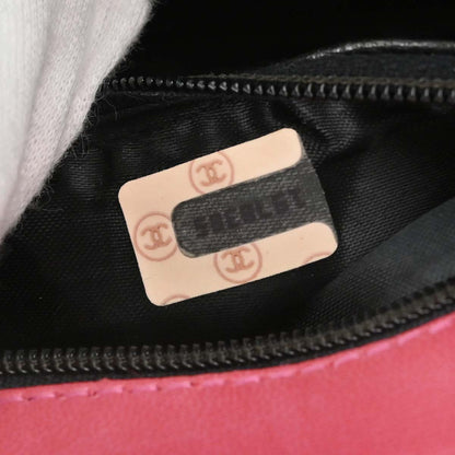 Chanel 1989-1991 Pink Lambskin Clover Logo Shoulder Bag