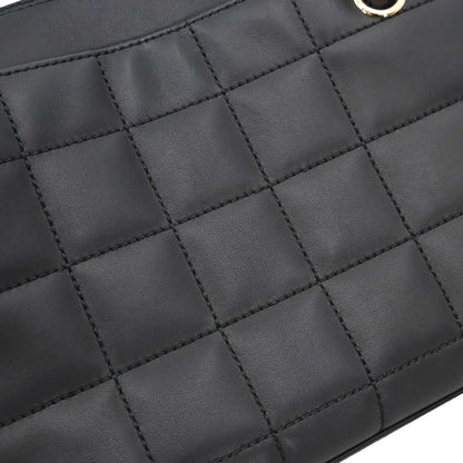 Chanel 2002-2003 Black Calfskin Choco Bar Chain Handbag