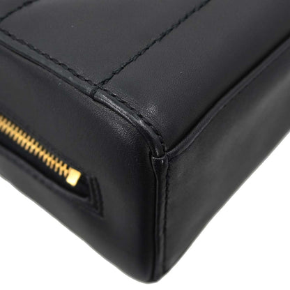 Chanel 2002-2003 Black Calfskin Choco Bar Chain Handbag