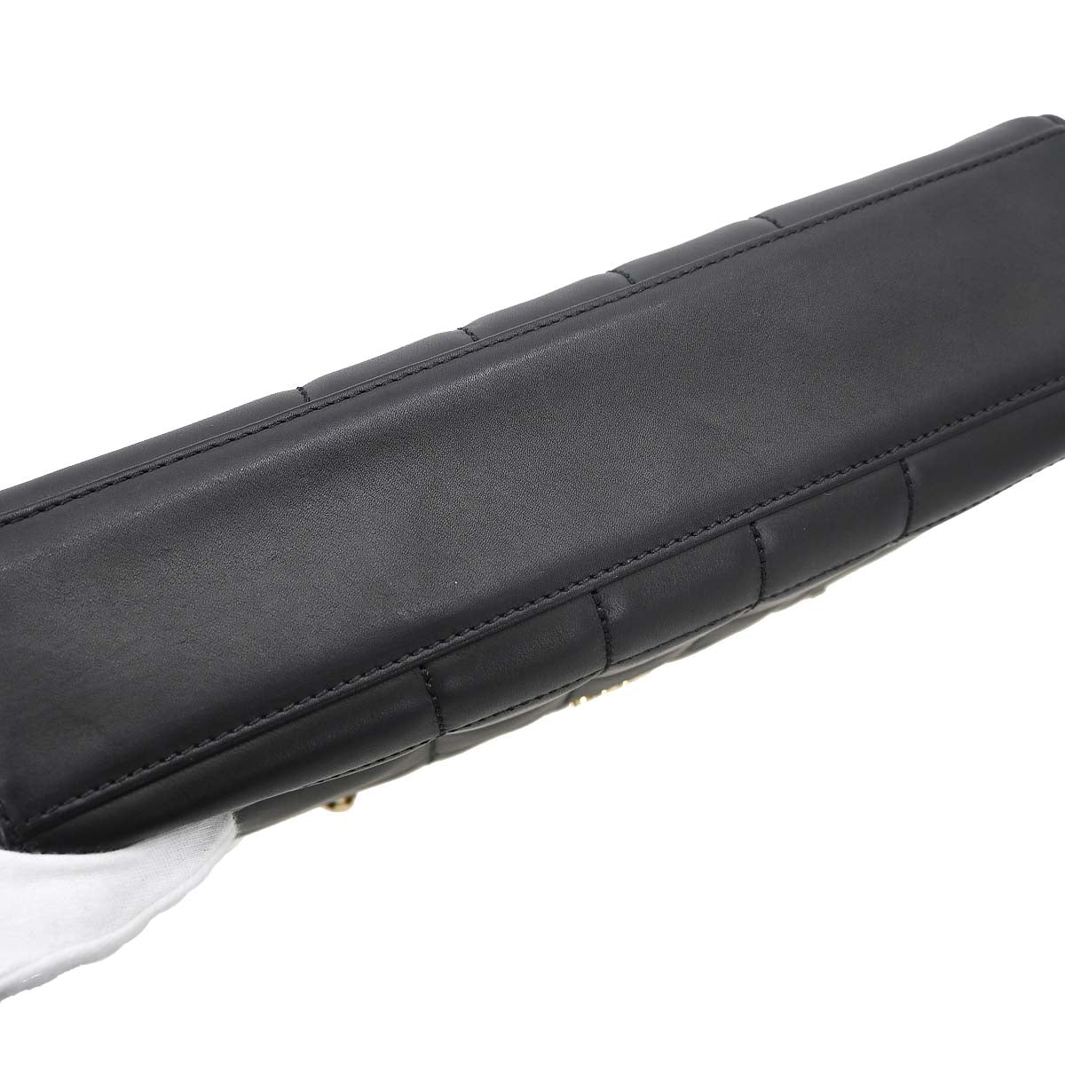 Chanel 2002-2003 Black Calfskin Choco Bar Chain Handbag