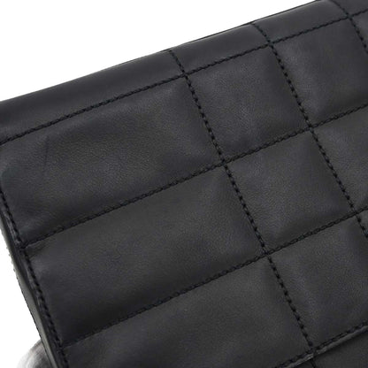 Chanel 2002-2003 Black Calfskin Choco Bar Chain Handbag