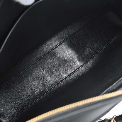 Chanel 2002-2003 Black Calfskin Choco Bar Chain Handbag