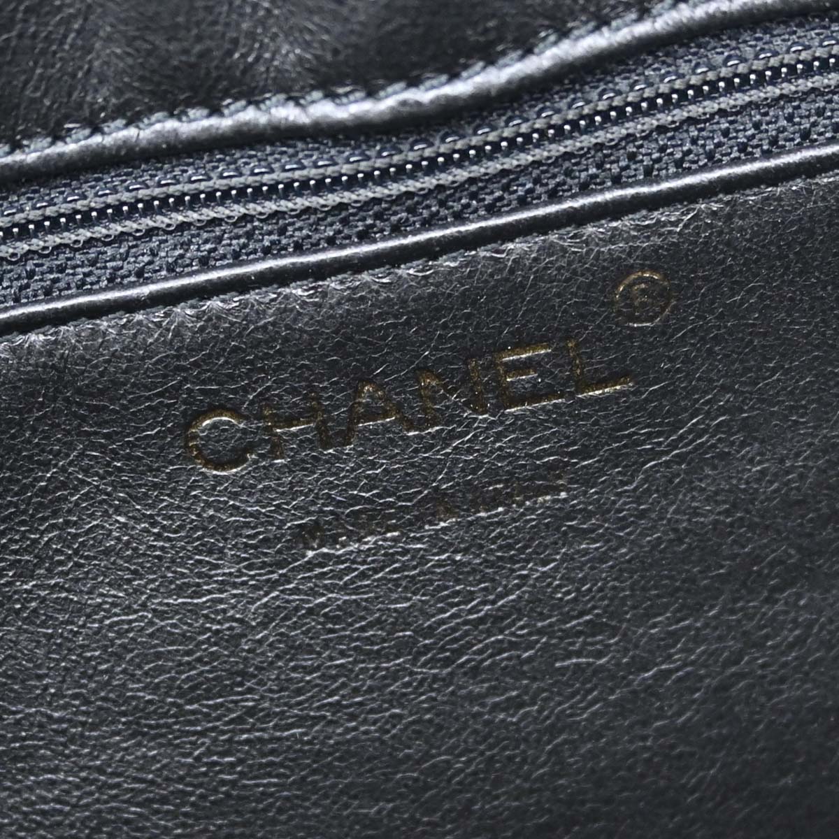 Chanel 2002-2003 Black Calfskin Choco Bar Chain Handbag