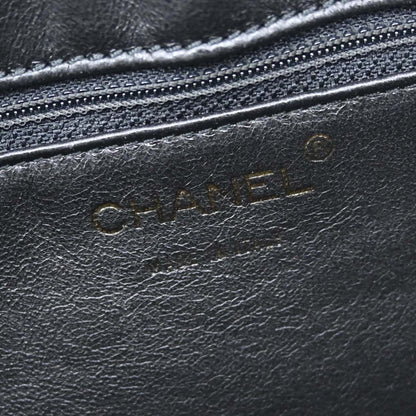 Chanel 2002-2003 Black Calfskin Choco Bar Chain Handbag