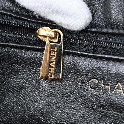 Chanel 2002-2003 Black Calfskin Choco Bar Chain Handbag