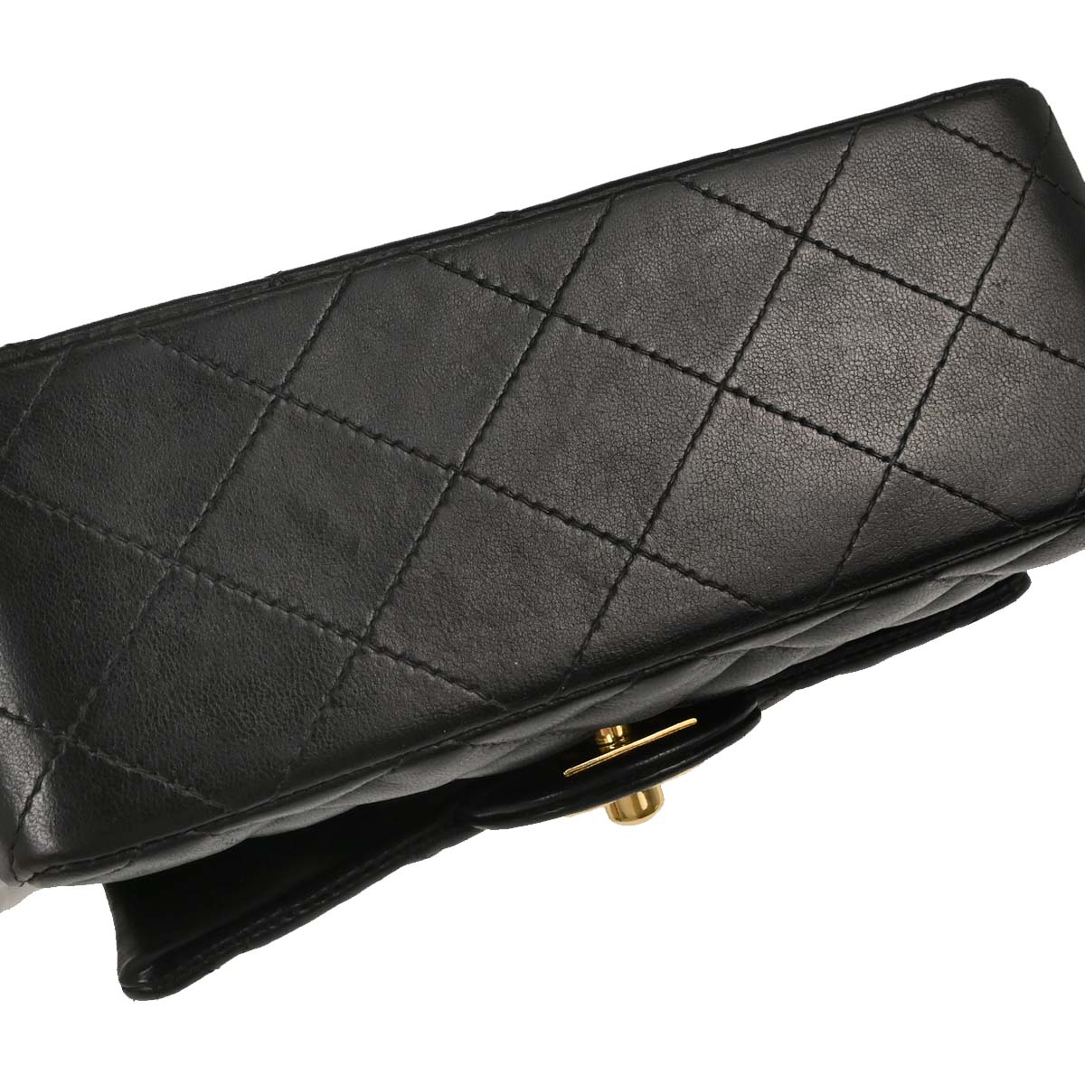 Chanel 2003-2004 Black Lambskin Mini Classic Square Flap Shoulder Bag 17