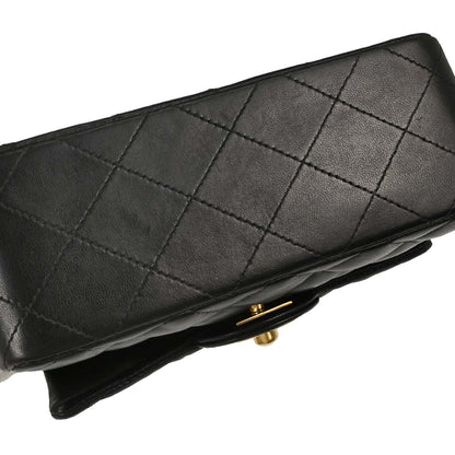 Chanel 2003-2004 Black Lambskin Mini Classic Square Flap Shoulder Bag 17