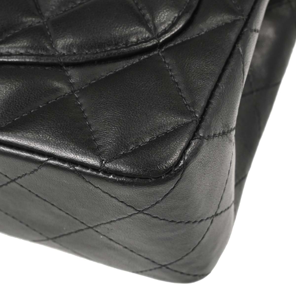 Chanel 2003-2004 Black Lambskin Mini Classic Square Flap Shoulder Bag 17