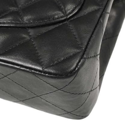 Chanel 2003-2004 Black Lambskin Mini Classic Square Flap Shoulder Bag 17