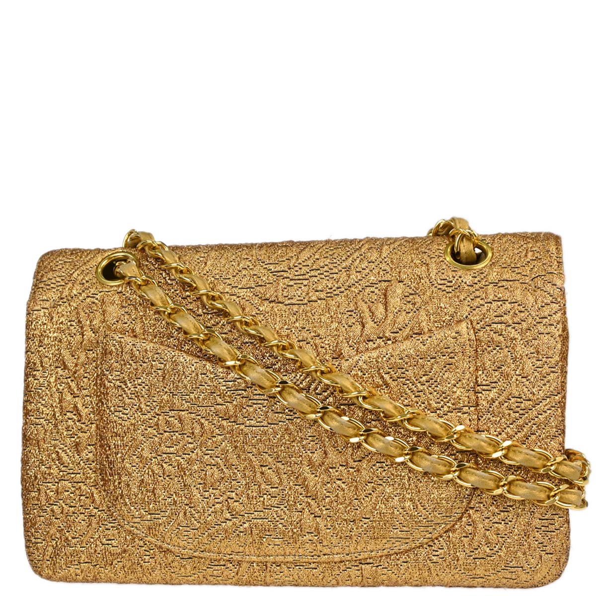 Chanel Gold Byzantine Brocade Small Classic Double Flap Bag