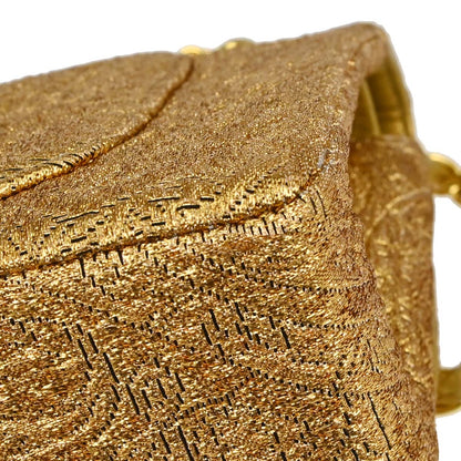Chanel Gold Byzantine Brocade Small Classic Double Flap Bag
