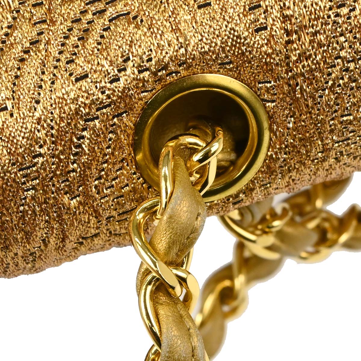 Chanel Gold Byzantine Brocade Small Classic Double Flap Bag