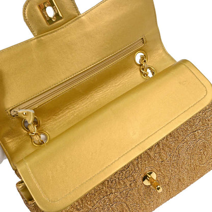Chanel Gold Byzantine Brocade Small Classic Double Flap Bag