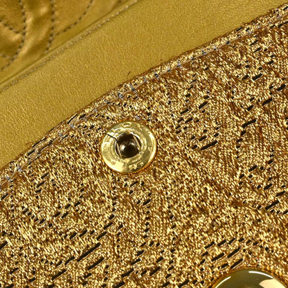 Chanel Gold Byzantine Brocade Small Classic Double Flap Bag