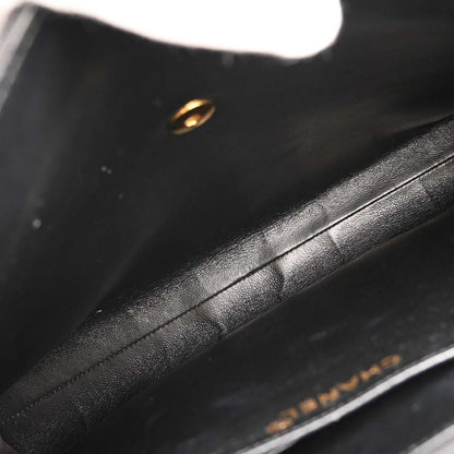 Chanel 1996-1997 Black Caviar Skin Briefcase Business Handbag
