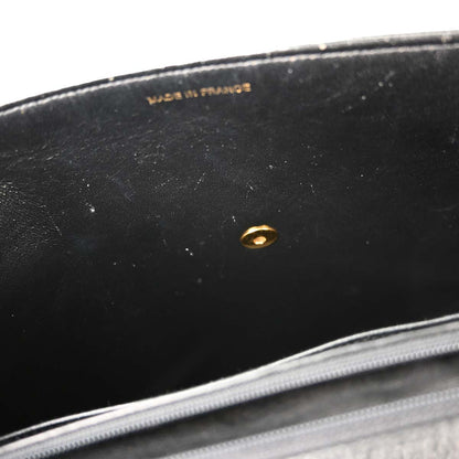 Chanel 1996-1997 Black Caviar Skin Briefcase Business Handbag