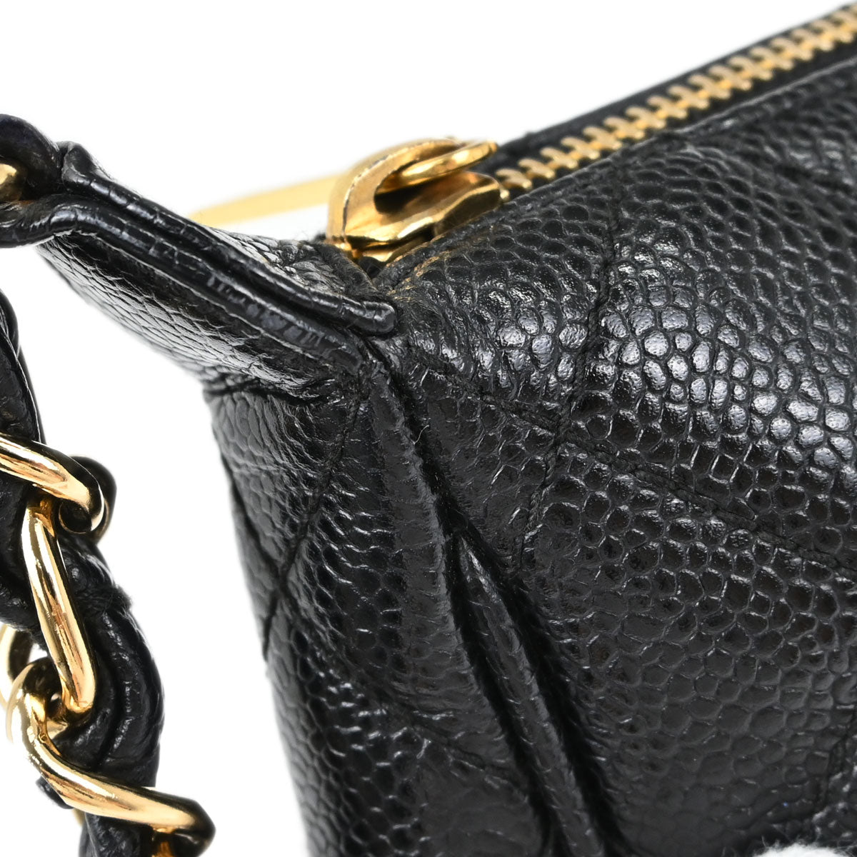 Chanel Black Caviar Skin Handbag