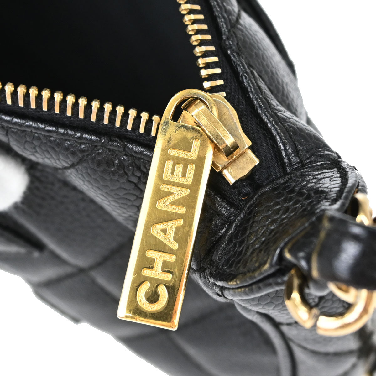 Chanel Black Caviar Skin Handbag