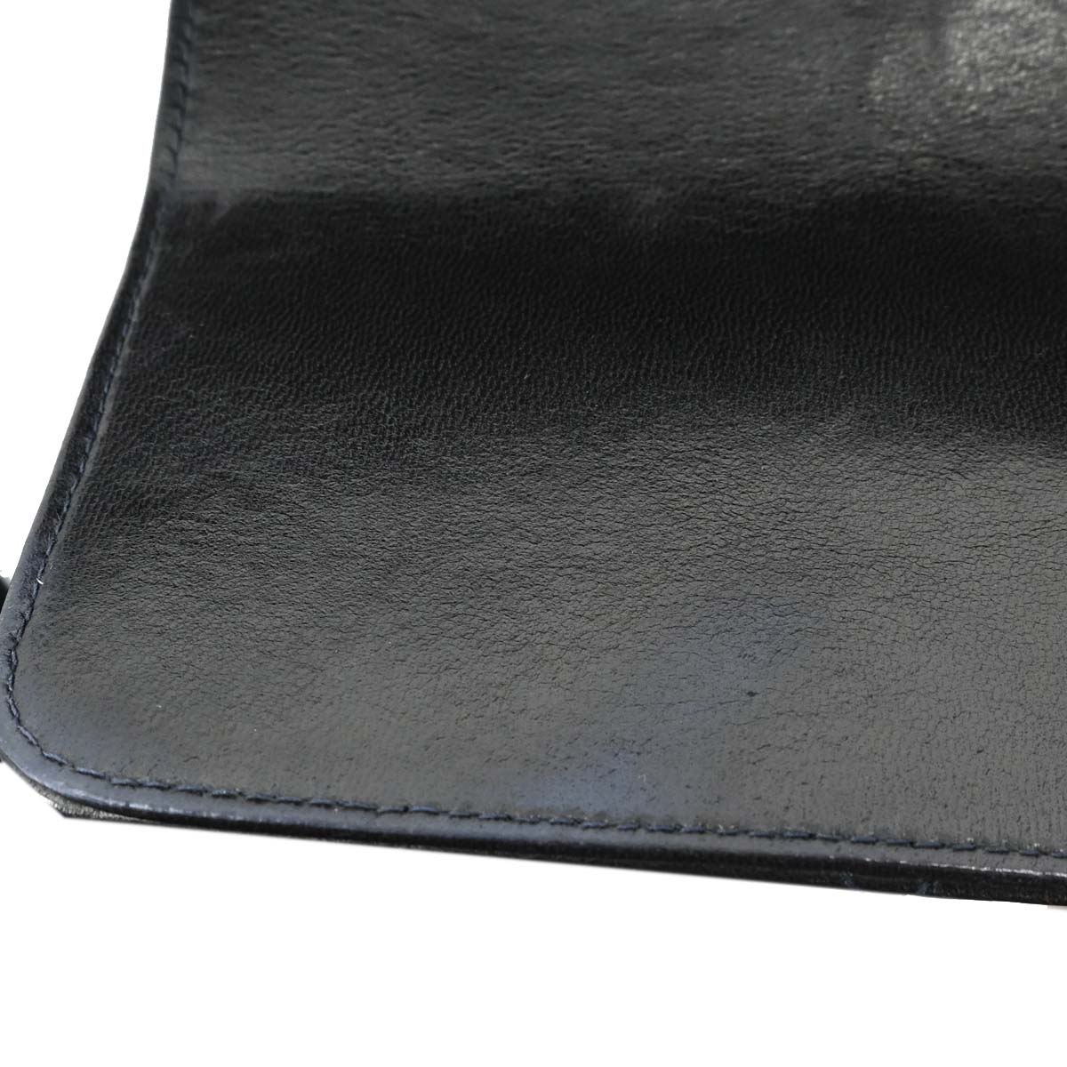 Chanel 1991-1994 Black Lambskin Straight Flap Shoulder Bag