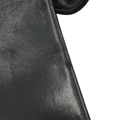 Chanel 1991-1994 Black Lambskin Straight Flap Shoulder Bag