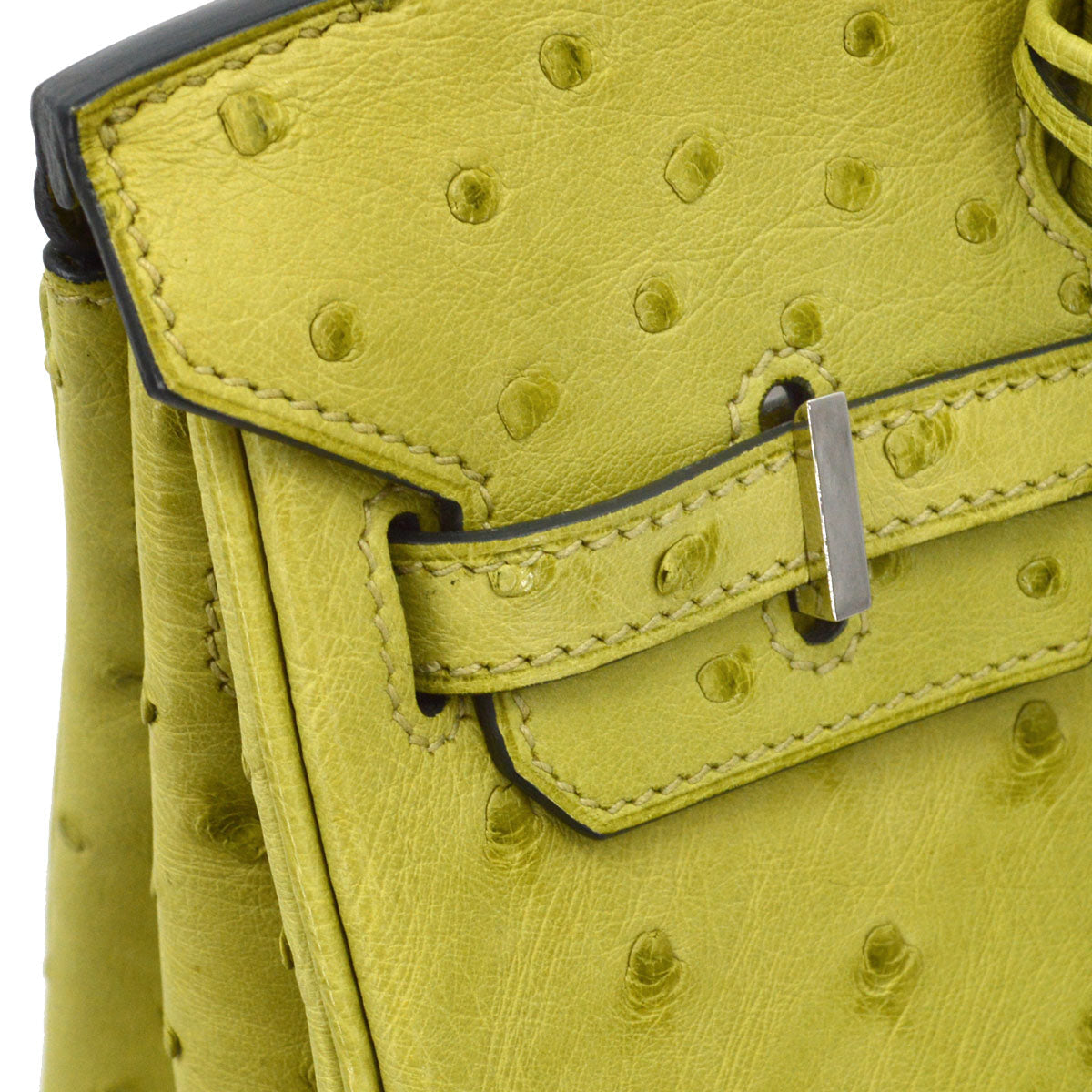Hermes * Anis Green Ostrich Birkin 25 Handbag