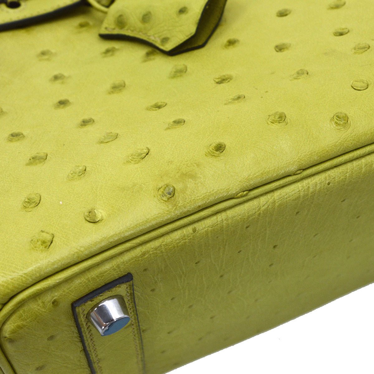 Hermes * Anis Green Ostrich Birkin 25 Handbag