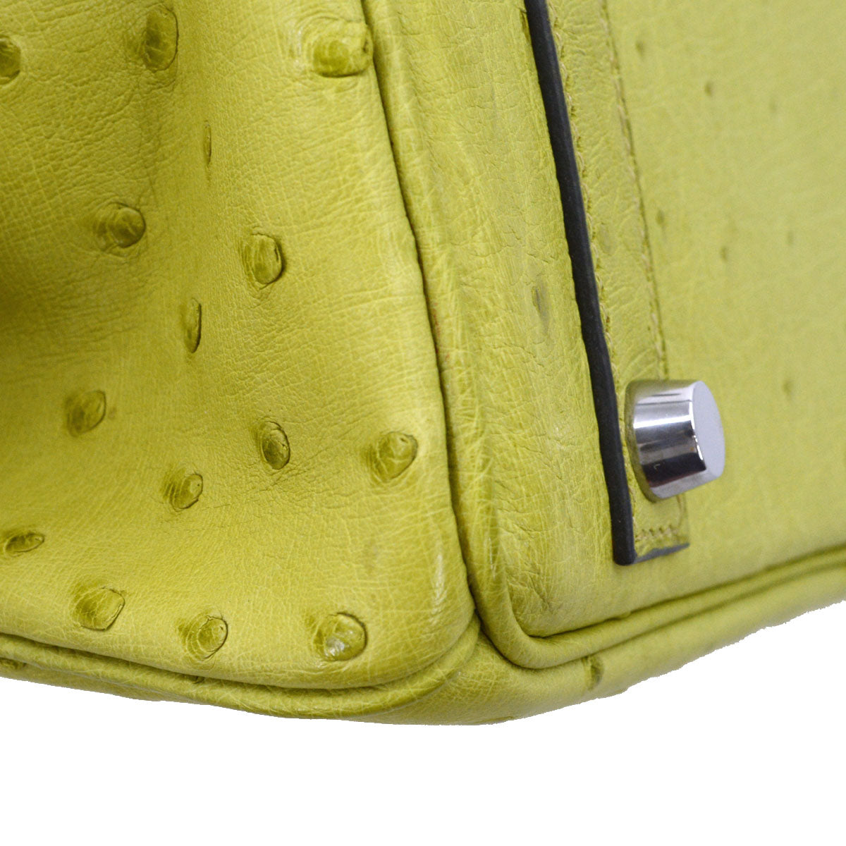 Hermes * Anis Green Ostrich Birkin 25 Handbag