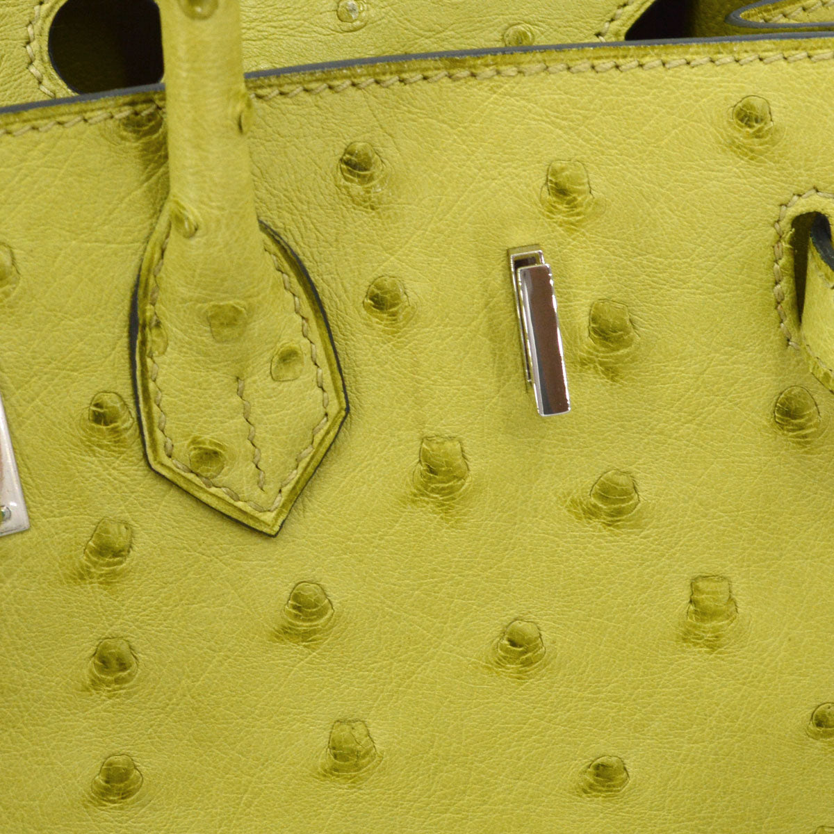 Hermes * Anis Green Ostrich Birkin 25 Handbag