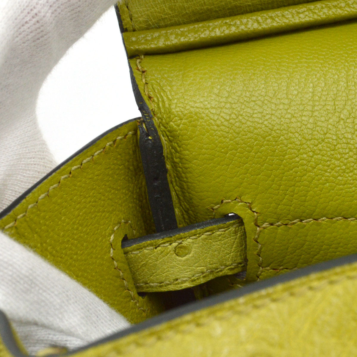 Hermes * Anis Green Ostrich Birkin 25 Handbag