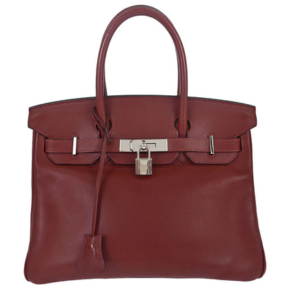 Hermes Rouge H Swift Birkin 30 Handbag