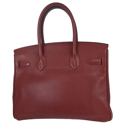 Hermes Rouge H Swift Birkin 30 Handbag