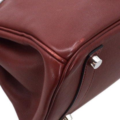 Hermes Rouge H Swift Birkin 30 Handbag