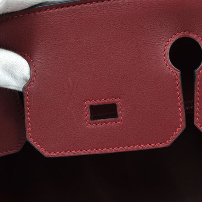 Hermes Rouge H Swift Birkin 30 Handbag