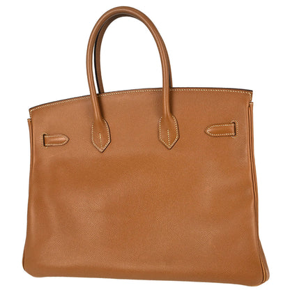 Hermes Gold Epsom Birkin 35 Handbag