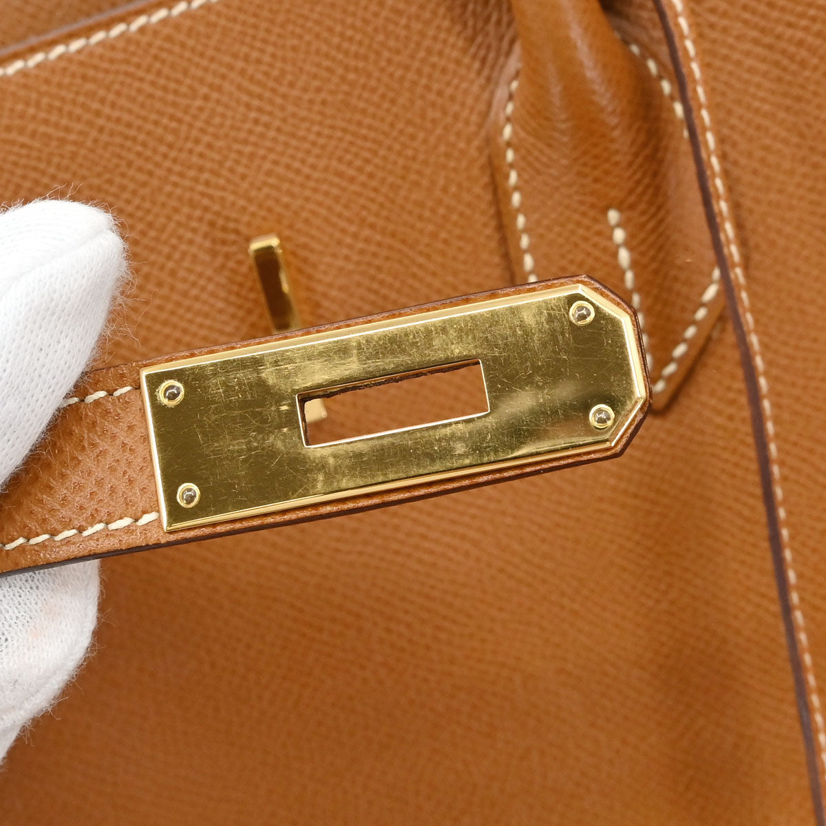 Hermes Gold Epsom Birkin 35 Handbag